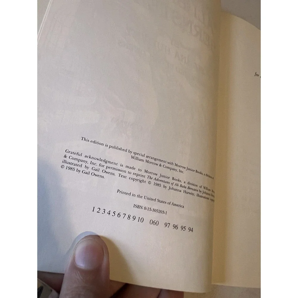 The Adventures of Ali Baba Bernstein Paperback Book Johanna Hurwitz